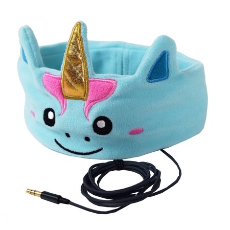 CozyPhones Kids Headband Headphones Volume Limited Childrens Earphones Ultra-Thin Speakers Home Travel Sleep Comfortable Soft Fleece (MYSTIC UNICORN) Boys Girls