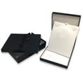 thumbnail image 3 of 1 Qty - Premium Midnight-Black Textured Necklace Jewelry Box w/ matching Ribbon Gift Packer included, 3 of 3