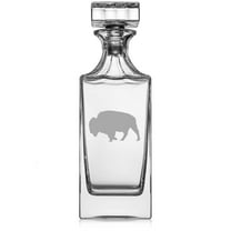 30 oz Glass Whiskey Decanter with Glass Stopper Gift Buffalo