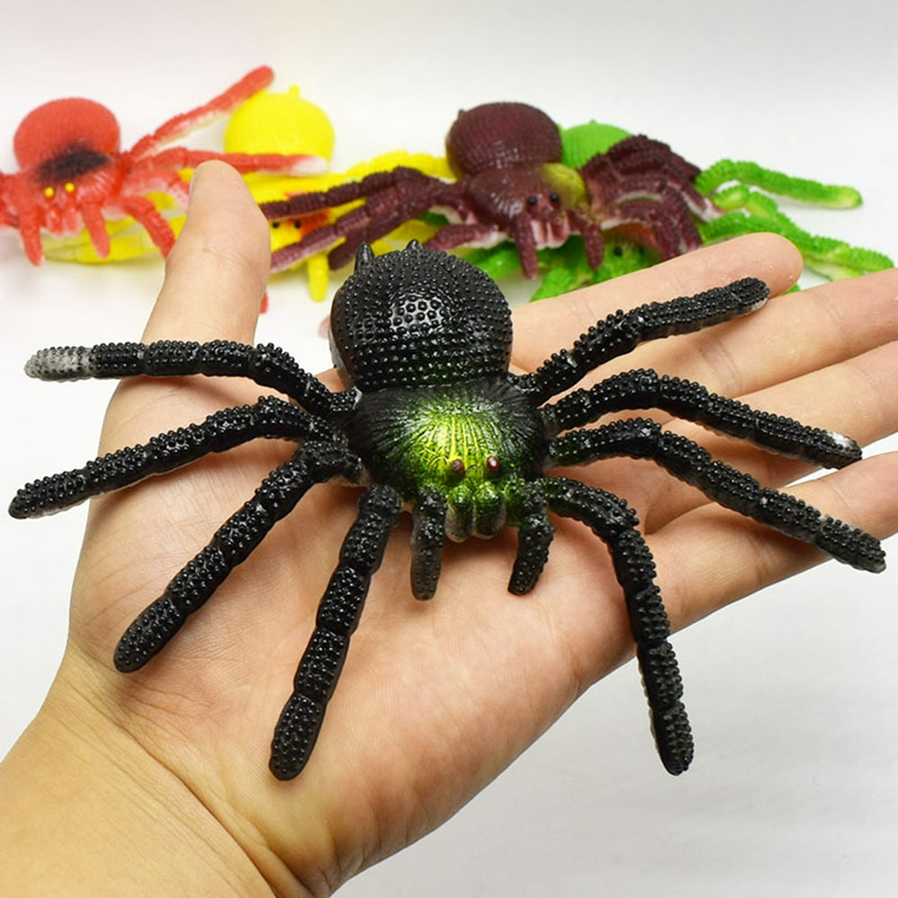 SPRING PARK 15cm Fake Spiders Realistic Rubber Spider Halloween Tricky ...