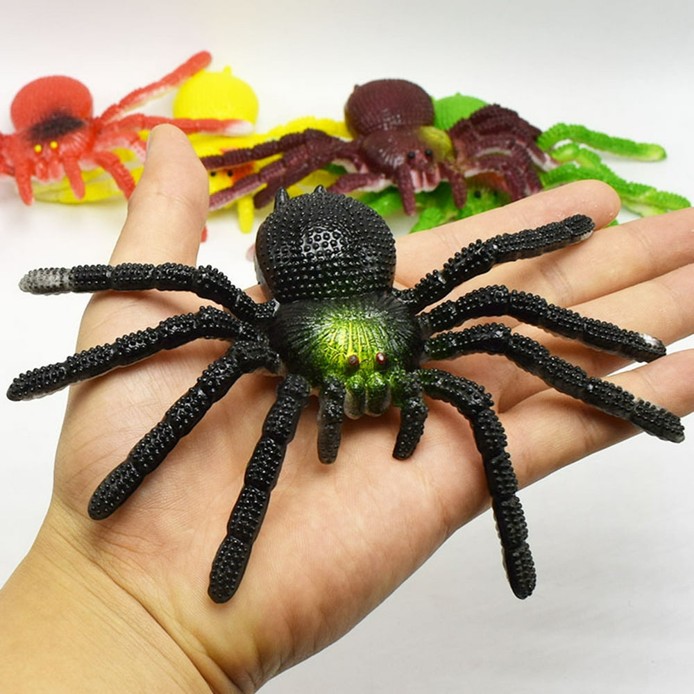 SPRING PARK 15cm Fake Spiders Realistic Rubber Spider Halloween Tricky