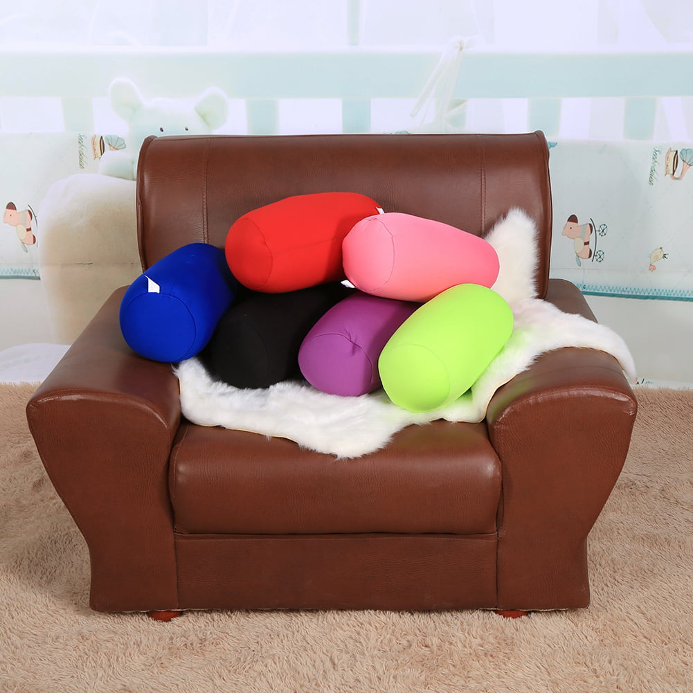 Microbead Back Cushion Micro Roll Throw Pillow Travel House Bed Sofa Sleep Neck
