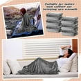 thumbnail image 6 of 18 Pieces Soft Fleece Blankets Bulk 50 x 60 Inch Lightweight Flannel Blanket Plush Throw Blankets for Wedding Sofa Home Outdoor Couch Bed Gifts(Dark Gray), 6 of 12