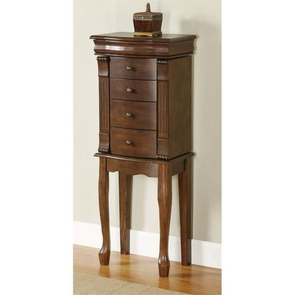 Powell Furniture Louis Philippe Jewelry Armoire, Walnut
