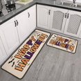 thumbnail image 3 of 2 Piece Halloween Plaid Kitchen Rug Sets Spooky Trick or Treat Kitchen Runner Absobent Rugs for Kitchen Floorfor Outdoor Bedroom (47x17+30x17 Inches), 3 of 7