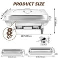 thumbnail image 4 of Chafing Dish Buffet Set, Jacgood 4 Pack Stainless Steel Chafing Dishes for Buffet, Buffet Servers and Warmers for Wedding, Catering, Full Pans, 4 of 6