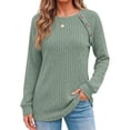 thumbnail image 4 of Fantaslook Womens Long Sleeve Shirts Casual Tunic Tops Work Dressy Blouses Fall Sweaters, 4 of 9