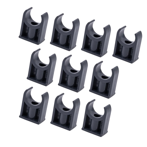 10 abrazaderas para tubos de PVC, accesorio profesional, soporte premium fácil de usar, clips para tubos en forma de U prácticos Diámetro interno 25 mm