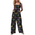 thumbnail image 5 of Moxiu Womens Mardi Gras Overalls Holiday Jumpsuits Dressy Casual Carnival Graphic Overalls Loose Wide Leg Rompers with Pockets 2025 Multicolor,XXL, 5 of 7