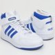 thumbnail image 2 of Ad-id-as Men's Postmove Mid Basketball Cloudfoam Comfort Shoe Men's 10 White/Blue, 2 of 6