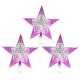 thumbnail image 1 of Estrella para árbol de Navidad Linaichen, 3 piezas, 20 cm, color morado degradado, 3D, hueca, para decorar la parte superior del árbol de Navidad., 1 of 5