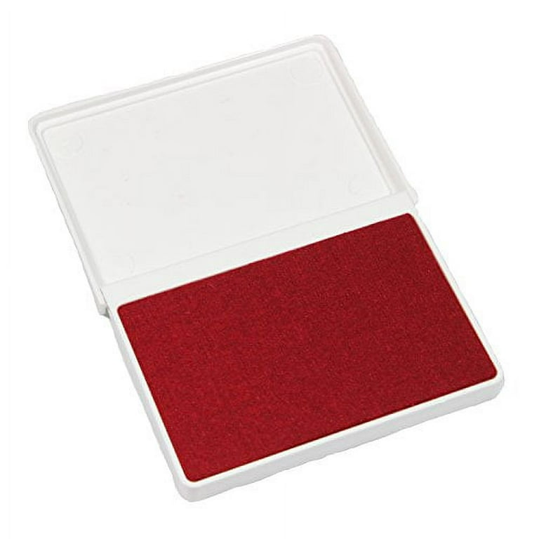 RNKP Large Red Ink Pad for Rubber Stamps, 5 × 4 inch Ink Stamp Pads Permanent for Paper Wood Fabric (Red)