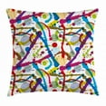 thumbnail image 1 of Grunge Throw Pillow Cushion Cover, Artistic Colorful Ink Splatters Creative Inspiration Stained Dirty Messy Display, Decorative Square Accent Pillow Case, 20 X 20 Inches, Multicolor, by Ambesonne, 1 of 2