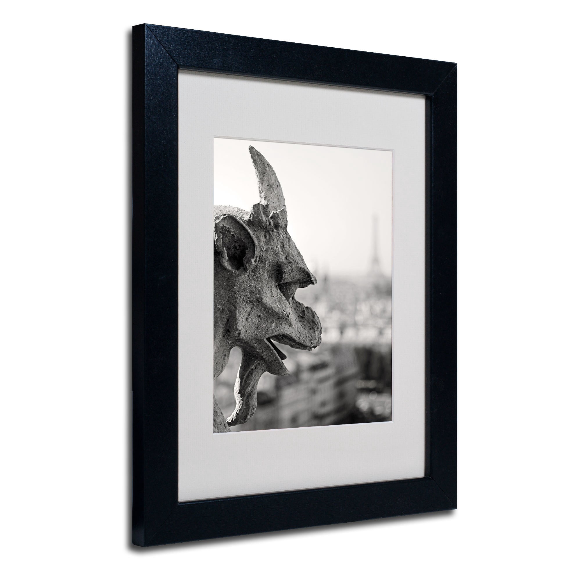 Trademark Fine Art "Gargoyle Paris" Matted Framed Art by Pierre Leclerc