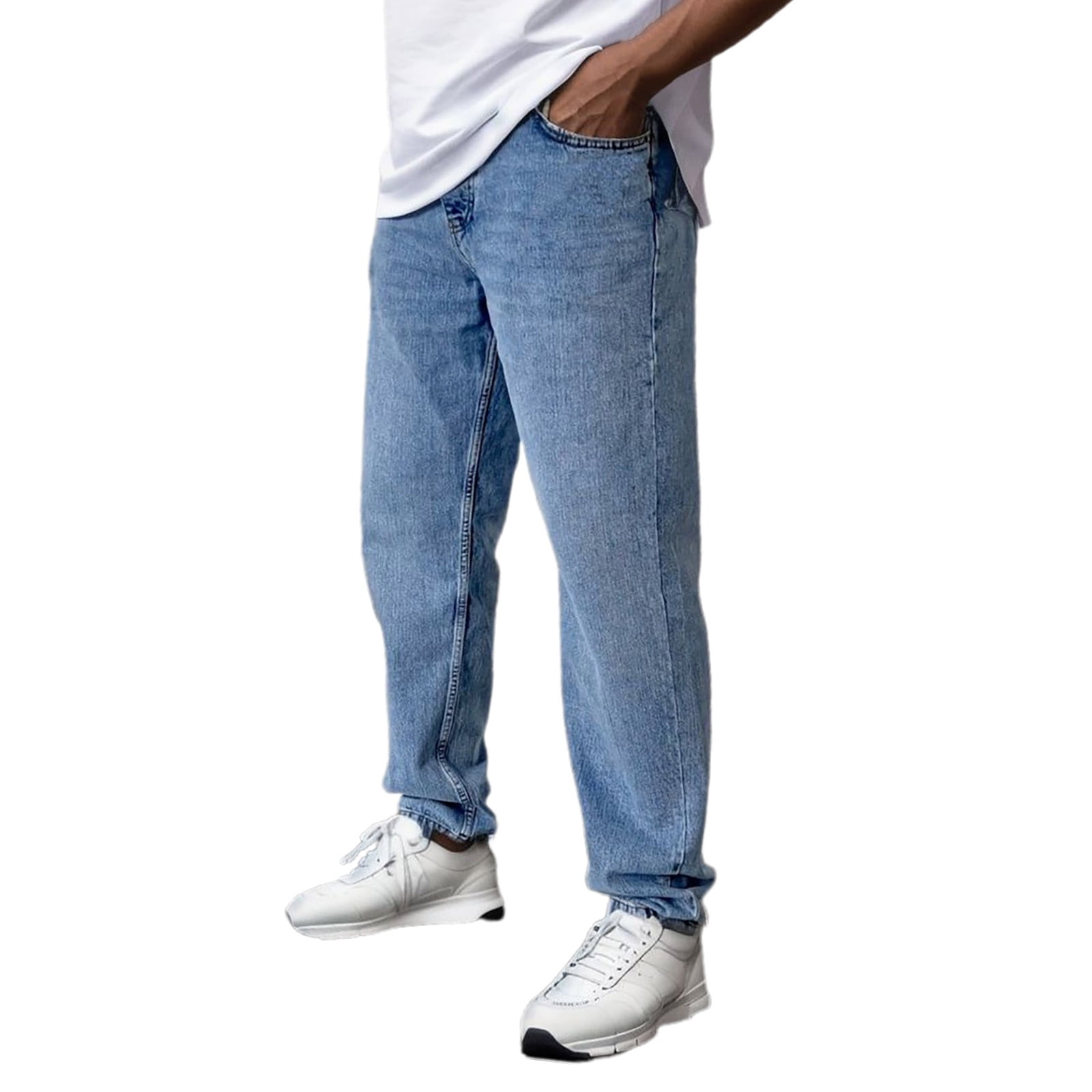 JHLZHS Black Pants Men Dress Fly Fashion Pocket Pants Casual