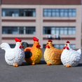 thumbnail image 4 of Jiibva Resin Chicken Figurines Cartoon Hen Statue Easter Decoration Realistic Rooster Hen Ornaments Animal Sculpture for Garden Home Decoration, 4 of 7