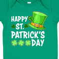 thumbnail image 4 of Inktastic Happy St. Patrick's Day Green Hat and Clovers Boys or Girls Baby Bodysuit, 4 of 5