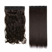 Benehair Clip in Hair Extensions as Human One Piece Hair Extension Curly Wavy Straight Hairpieces for Woman