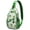 Green Frog Sli, variant on Green Frog Sling Backpack, Cute Cartoon Frog Print Crossbody Bag, Nature Forest Plant and Mushroom Pattern for Outdoor Enthusiasts