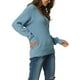 thumbnail image 4 of SWEATER PULLOVER CASUAL DE PUNTO RIBETEADO DE MANGA LARGA CON CUELLO EN V Y BOTONES PARA MUJERES CHIC TAMAÑO L AZUL, 4 of 6