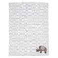 thumbnail image 2 of Bedtime Originals Elephant Love Gray/White Fleece Appliqued Baby Blanket, 2 of 6