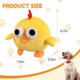 thumbnail image 3 of Moving Interactive Usb Rechargeable Cute Yellow Cartoon Chick Plush Dog Toy, Smart Squeaky Music Bouncing Washable Plush, For Dogs Puppies And Big Kids Teens As Engaging Playmate, 3 of 7