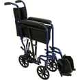 thumbnail image 2 of ProBasics 19" Aluminum Lightweight Transport Chair, Height Adjustable, Blue, 300 lb Weight Capacity, 2 of 4