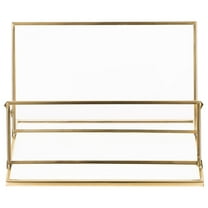 WHAMVOX  Metal Business Card Case Cards Holder Desktop Id Office Golden