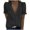 02_Black, variant on pbnbp Summer Tops for Women 2023 Casual Hollow Lace Patchwork Short Sleeve Dressy Blouses Plain Color V Neck Chiffon Shirts
