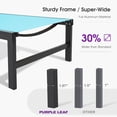 thumbnail image 4 of PURPLE LEAF Outdoor Chaise Lounge Chairs Set Aluminum Adjustable Recliner with Wheels and Table for Poolside Beach Patio Reclining Sunbathing Lounger, Turquoise Blue, 4 of 9