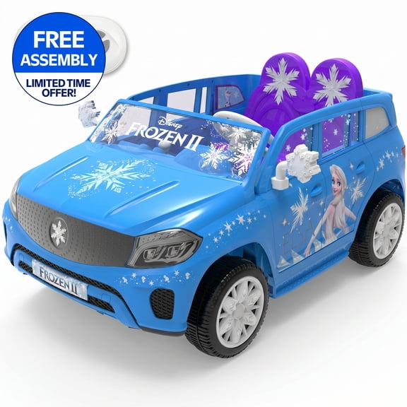 Disney Frozen 12V Battery Powered Ride-On Convertible with Remote Control for Ages 3-5