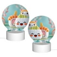 thumbnail image 2 of Daiia Kawaii Sushi Characters Delight Pattern Acrylic Night Light, LED Touch Light, Bedroom Night Light, Soft Glowing Lamp Perfect Gift for Mother's Day, Birthday, or Christmas, 2 of 9