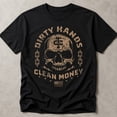 thumbnail image 3 of Veylor Haus Men’s Dirty Hands Clean Money Graphic, Unisex Classic Fit Tee, 3 of 9