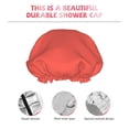 thumbnail image 5 of YFYANG Women's Double Waterproof Shower Cap, Red Reusable Hair Cap for All Hair Styles and Head Sizes, 5 of 9