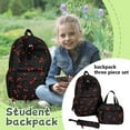 thumbnail image 4 of Resicozy Cute Cherry Backpack 3-Piece Set for Womens, Bookbag with Lunch Box and Pencil Case Black, 4 of 5