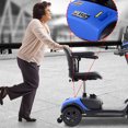 thumbnail image 5 of SEGMART 4 Wheel Mobility Scooter, Outdoor Mobility Scooters for Adults, Compact Motorized Scooter with Detachable Basket, Heavy Duty Scooter with 4 Flat Free Tires for Senior, 265lbs, Blue, SS575, 5 of 10