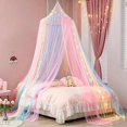 thumbnail image 2 of Rainbow Sky for Girls, Bed Canopy with Lights, Bed Canopy for Girls Room, Mosquito Net for Bed, Double Bed, Single Bed, Queen Size, 2 of 3