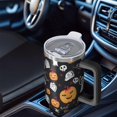 thumbnail image 6 of Halloween Ghost Pumpkin Medley Pattern Tumbler with Handle and Lid,40oz Double Wall Vacuum Insulated Tumbler,Cups Gift for Women and Men, 6 of 7