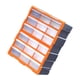 thumbnail image 1 of Cajones, armario de almacenamiento, caja de herramientas, organizador de maquillaje para objetos pequeños, tornillos y tuercas. Cajonera naranja de 18 cajones, 1 of 9