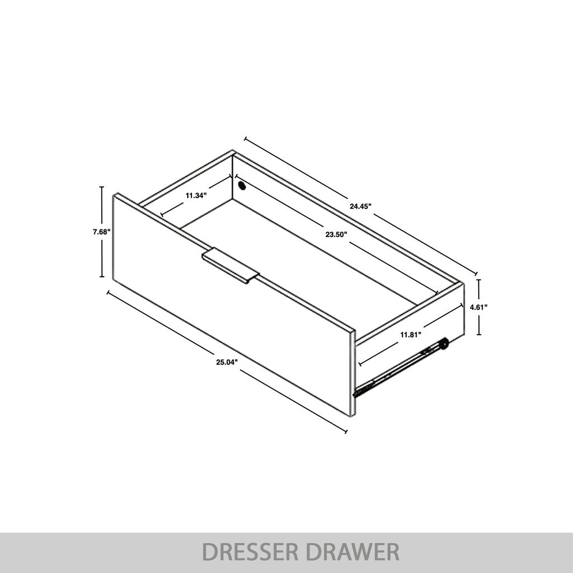 Castle Place Glam 6 Drawers Wooden Dresser, Silver