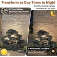 thumbnail image 6 of HOMEDIARY 4-Tier Outdoor Water Fountain, 29.7" L Rustic Rock Waterfall Fountain with LED Lights, Stone Texture Floor-Standing Resin Water Feature with Realistic Moss Accents for Patio, Porch & Indoor, 6 of 7
