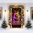 thumbnail image 4 of Ouuluon Light Up Christmas Door Cover, 70.9 inches Glow-In-The-Dark Panel for Front Door Holiday Display, 4 of 6