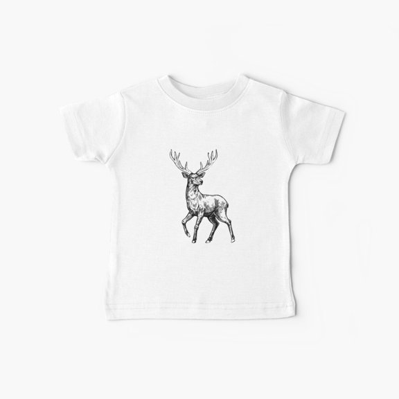 Bella Canvas Drawing Deer Baby T-Shirt
