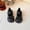 Black b, variant on Girls' Lace Bow Pearl Decor Flat Shoes, Soft Sole Casual Mary Janes, Suitable for Daily School Matching, Weekend Trips and Casual Party Activities Black a 4.5-5 Years