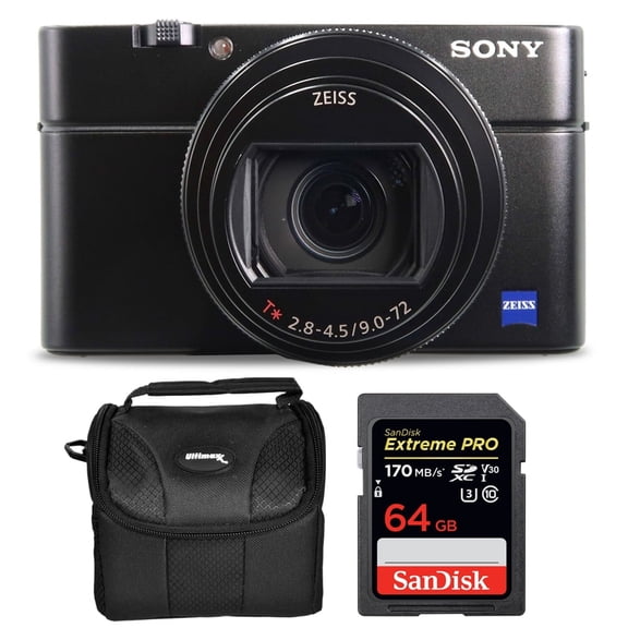 Sony Cyber-shot DSC-RX100 VII Digital Camera (International Model) - Bundle Includes: SanDisk 64GB Extreme PRO & Much More (3pc Bundle)