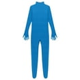 thumbnail image 6 of YONGHS Mens Spandex Open Face Zentai Suit Costume Back Zipper Unitard Full Cover Jumpsuit Bodysuit Sky Blue 190, 6 of 7