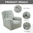 thumbnail image 3 of UPONRAY Floral Printed Recliner Cover with Pockets Single Reclining Slipcover 4-Pieces Lazy Boy Recliner Armchair Cover with Elastic Bottom for Recliner Furniture Protector for Kid Pet(Dark Gray), 3 of 12
