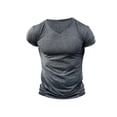 thumbnail image 5 of longantii Henley Shirts for Men Cotton Henley Tshirt Basic Loose Quick-Dry Shirts Polo Stylish Athletic Tees Work Vacation Outfits Dark Gray XXL, 5 of 5
