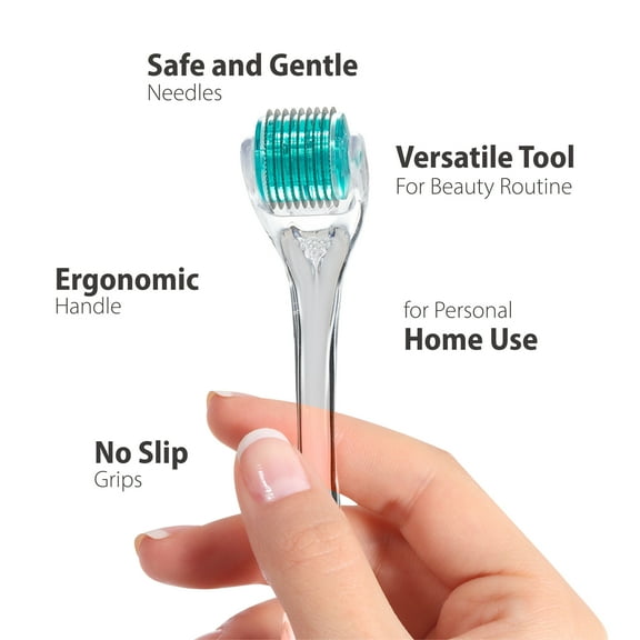 Derma Roller for Beard Hair Facial Skin Face Body Scalp 540 Titanium Microneedle for Men Women Cosmetic Beauty Instrument