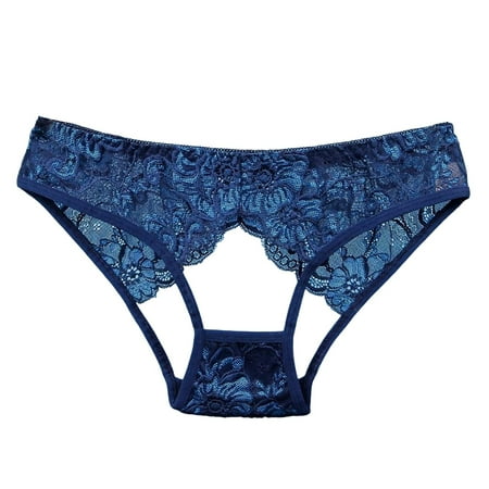 WELOIJEVBE Crotchless Lingerie For Women Sexy Slutty Cheeky Lace Underwear Ladies Briefs Panties Thongs Women s Exotic Underwear Crotchless